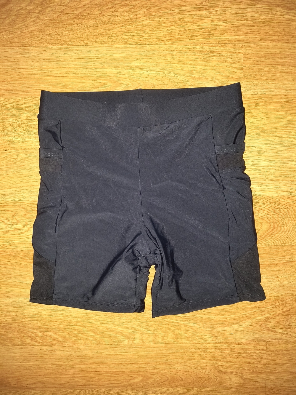BloomChic Black High Waisted Swim Shorts with Side Pockets